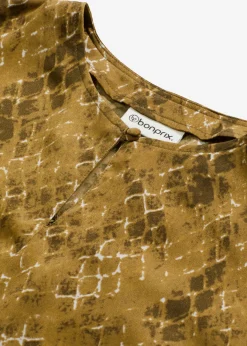 bonprix bonprix Blusa de satén fluido verde oliva/verde tierra estampado Sale