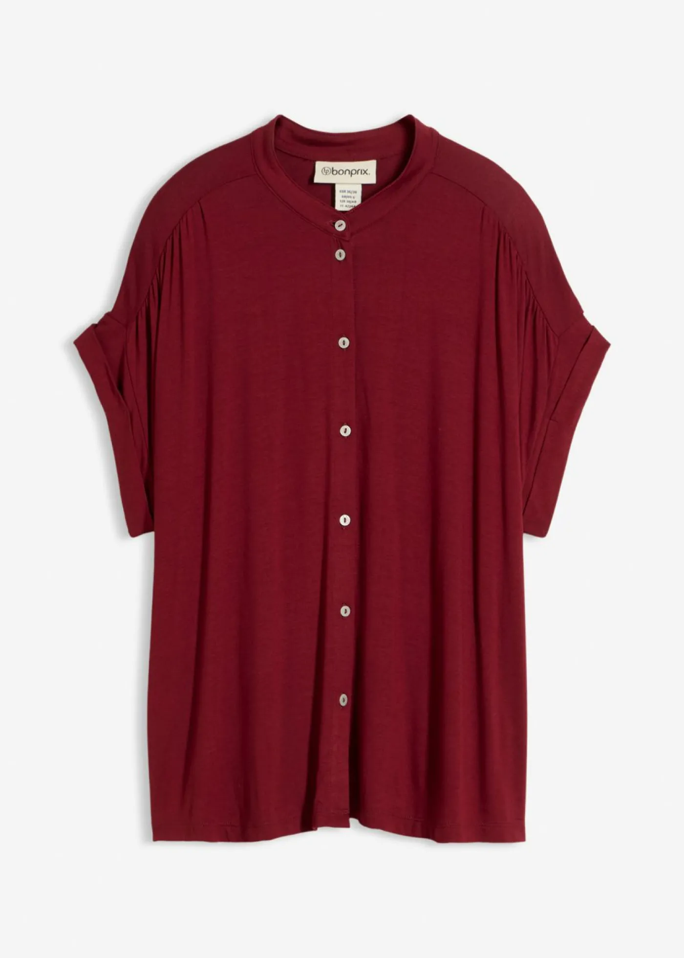 bonprix bonprix Blusa de suave mezcla de viscosa Rojo rubí Outlet