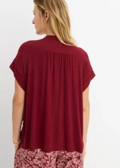 bonprix bonprix Blusa de suave mezcla de viscosa Rojo rubí Outlet