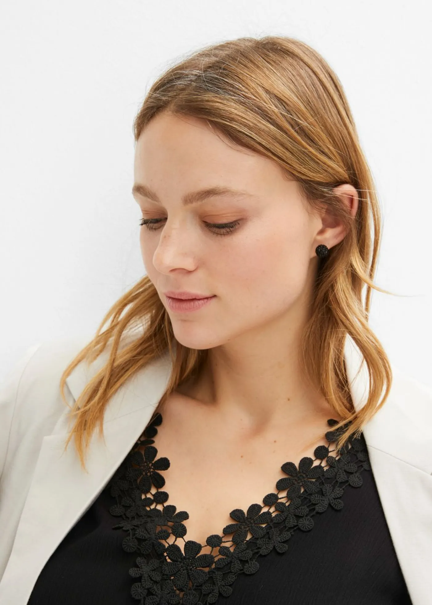bonprix bonprix Blusa de tejido arrugado estructurado Rojo rubí Best