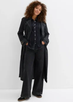 bonprix bonprix Blusa de viscosa Negro-blanco lana