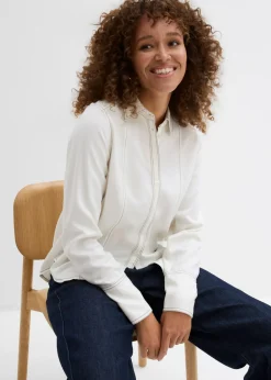 bonprix bonprix Blusa de viscosa Blanco lana-negro Sale
