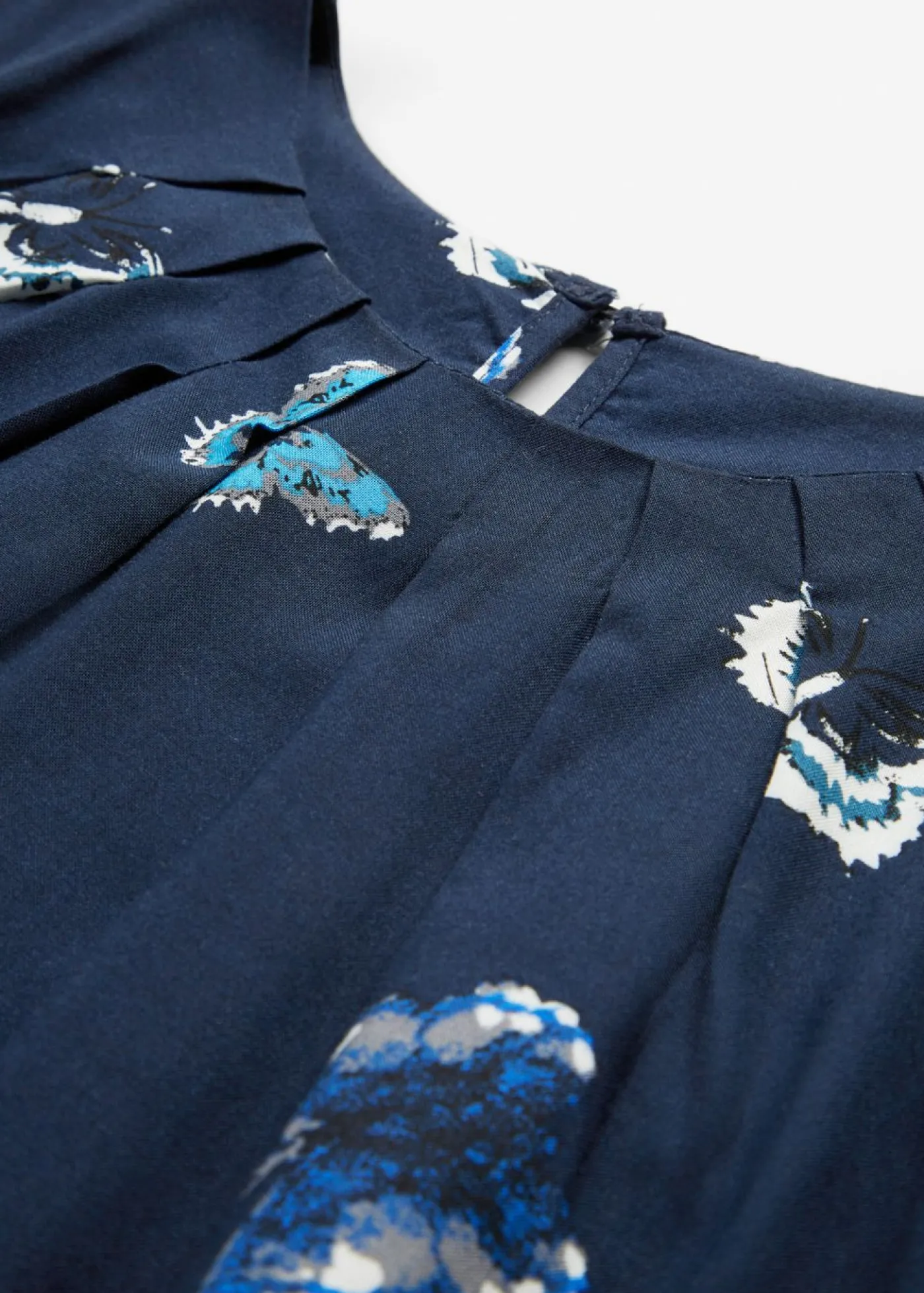 bonprix bonprix Blusa de viscosa fluida Azul marino estampado Outlet
