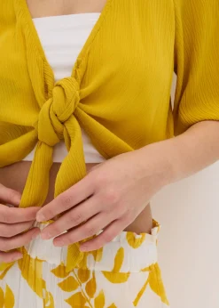 bonprix bonprix Blusa de viscosa fluida curry limón Online