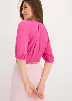 bonprix bonprix Blusa de viscosa fluida fucsia Hot