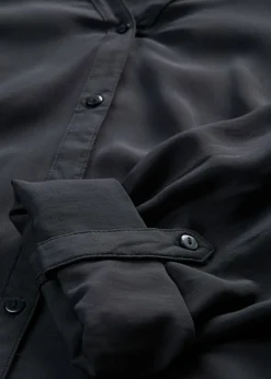 bonprix bonprix Blusa de viscosa fluida Negro Outlet