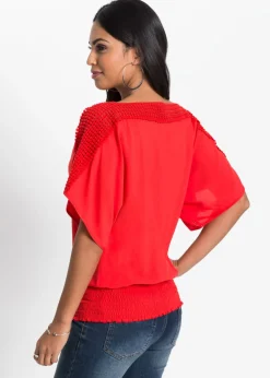 bonprix bonprix Blusa de viscosa pura fresa Outlet