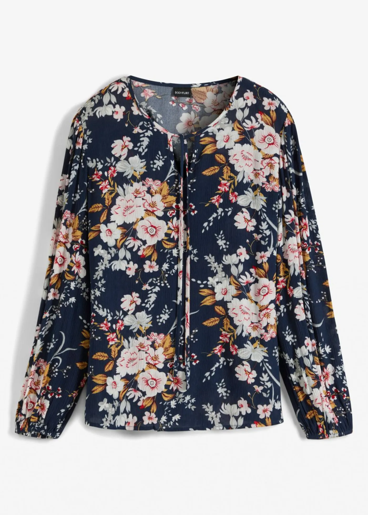 bonprix bonprix Blusa de viscosa pura Azul marino Hot