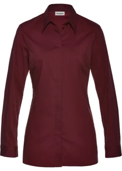 bonprix bonprix Blusa elástica larga Granate Online