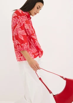 bonprix bonprix Blusa estampada rosa caliente Online