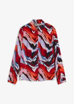bonprix bonprix Blusa estampada púrpura-negro-rojo New