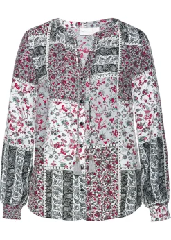 bonprix bonprix Blusa estampada Estampado en plateado