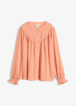 bonprix bonprix Blusa estilo prairie de viscosa fluida Albaricoque pastel