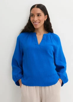 bonprix bonprix Blusa holgada de muselina Azur Best