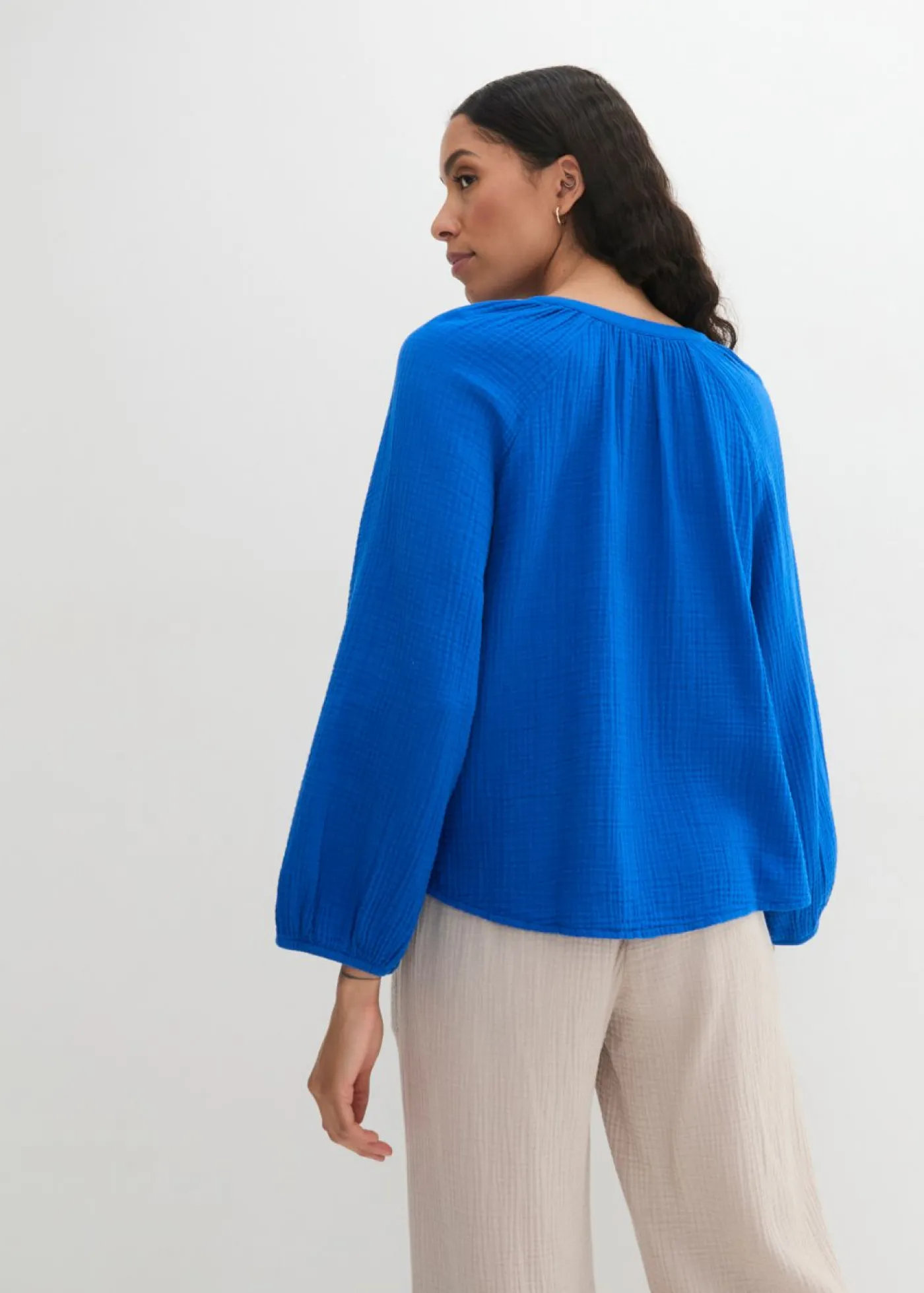 bonprix bonprix Blusa holgada de muselina Azur Best
