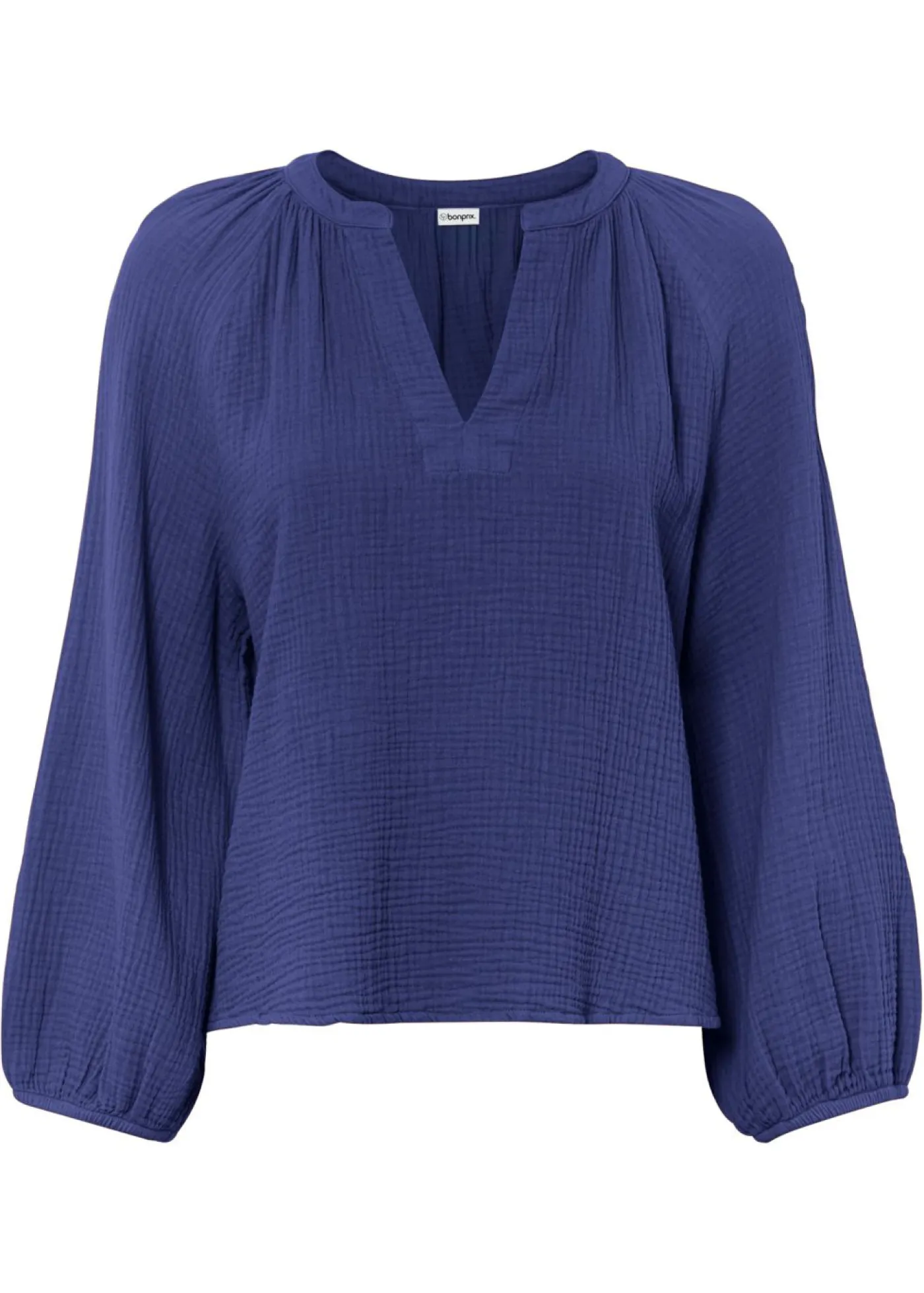 bonprix bonprix Blusa holgada de muselina Azul violáceo Discount