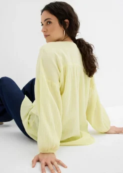 bonprix bonprix Blusa holgada de muselina amarillo limón Hot
