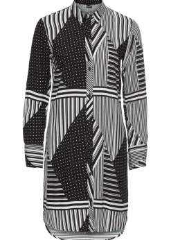 bonprix bonprix Blusa larga Negro-blanco con estampado gráfico Best