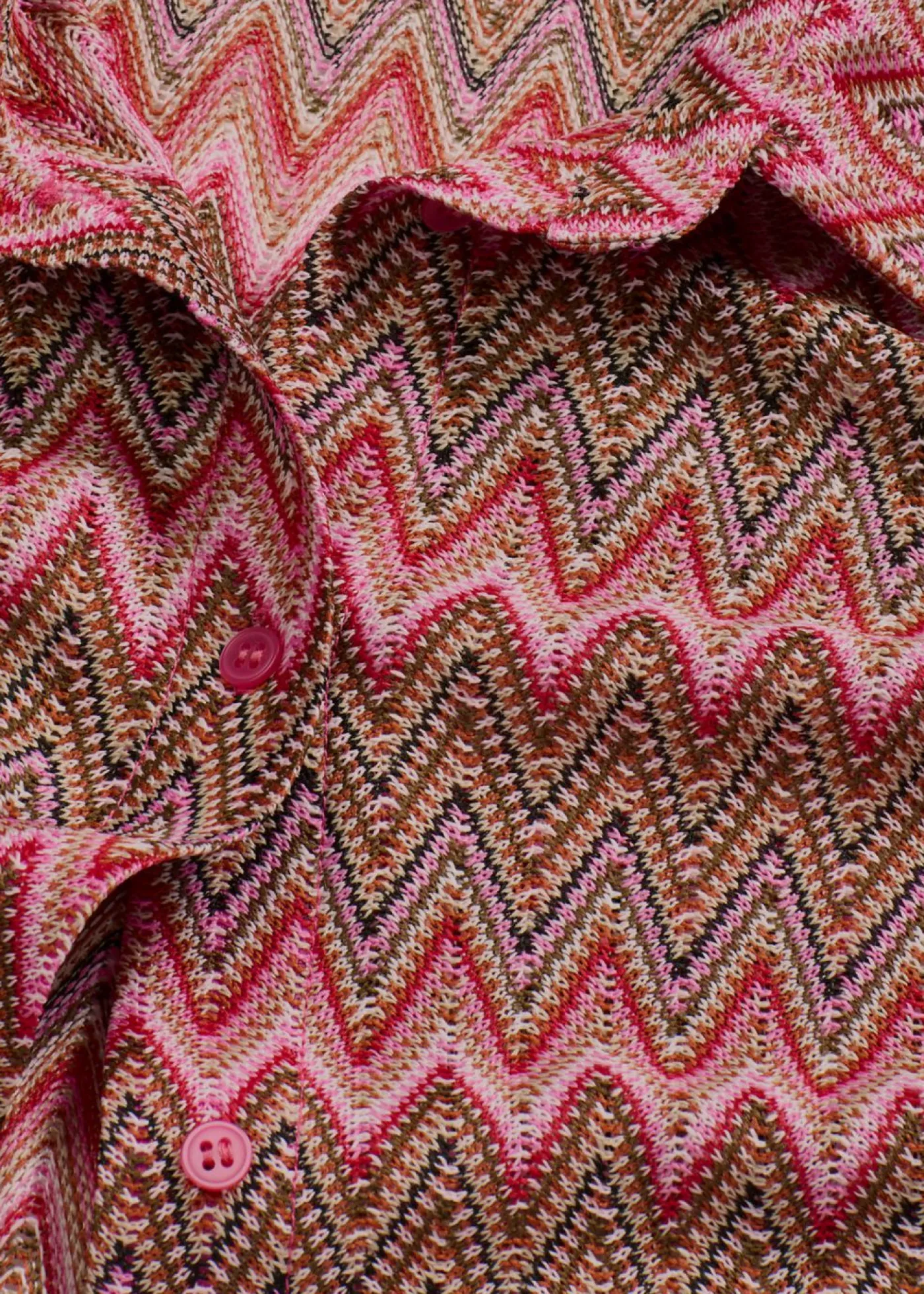 bonprix bonprix Blusa larga con aspecto de ganchillo rosa caliente Online