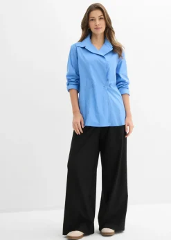 bonprix bonprix Blusa larga con escote en V azul provenzal Clearance