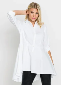 bonprix bonprix Blusa larga con volante Blanco Best