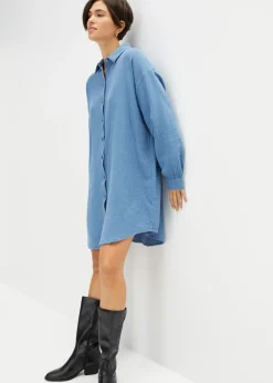 bonprix bonprix Blusa larga de muselina con corte holgado Verde oliva New