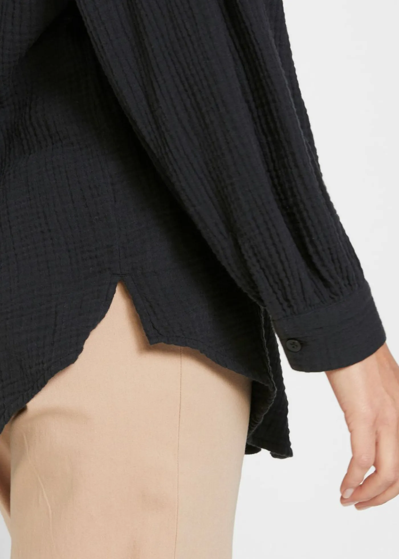 bonprix bonprix Blusa larga de muselina ligera Negro