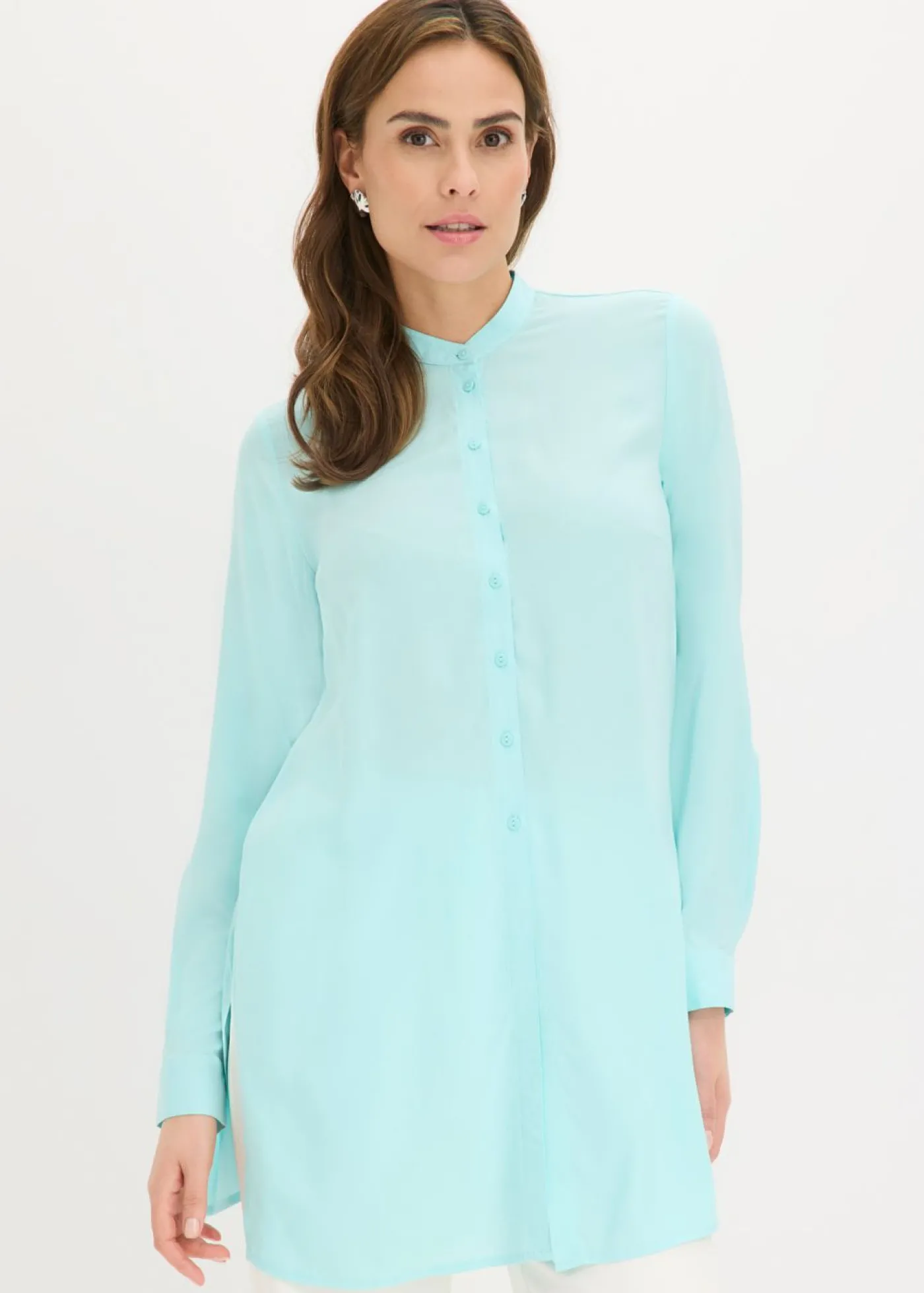 bonprix bonprix Blusa larga de viscosa fucsia Sale