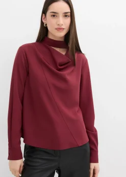 bonprix bonprix Blusa ligeramente brillante rojo avellana Best