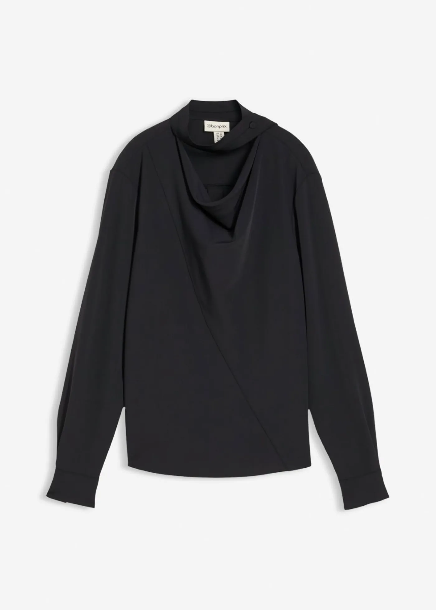 bonprix bonprix Blusa ligeramente brillante Negro Discount