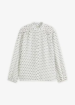bonprix bonprix Blusa oversize blanco lana topos Outlet