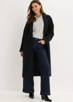 bonprix bonprix Blusa oversize blanco lana topos Outlet