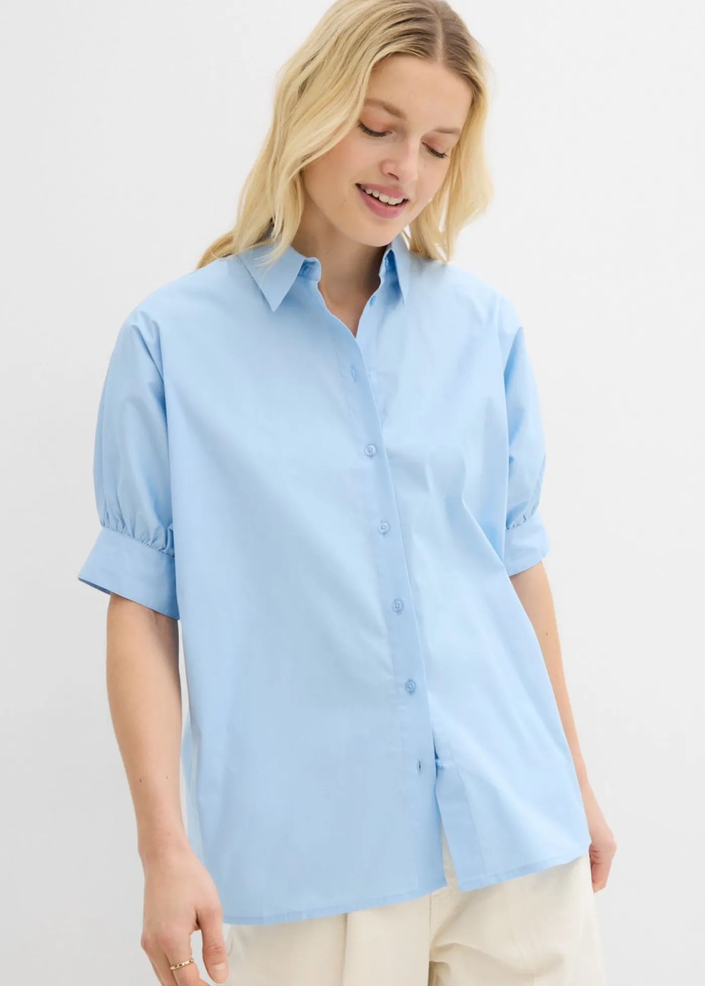 bonprix bonprix Blusa oversize Azul claro Discount