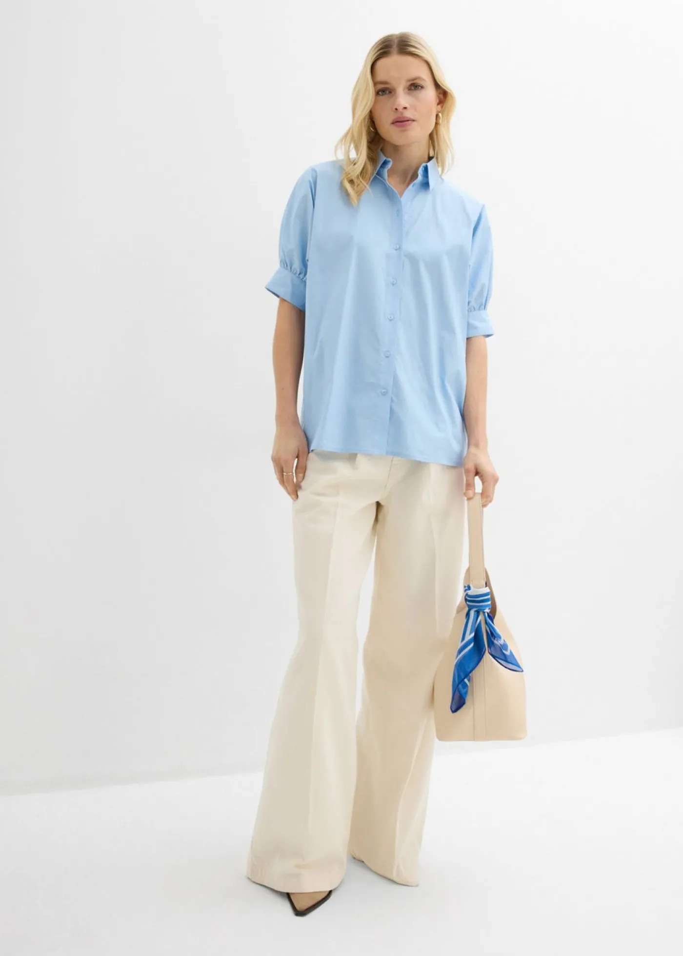 bonprix bonprix Blusa oversize Azul claro Discount