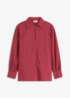 bonprix bonprix Blusa oversize con mangas voluminosas Rojo Clearance