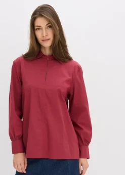 bonprix bonprix Blusa oversize con mangas voluminosas Rojo Clearance
