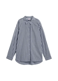 bonprix bonprix Blusa oversize de algodón puro azul marino con rayas