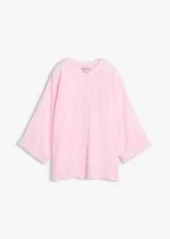 bonprix bonprix Blusa oversize de lino puro rosa cristal Best