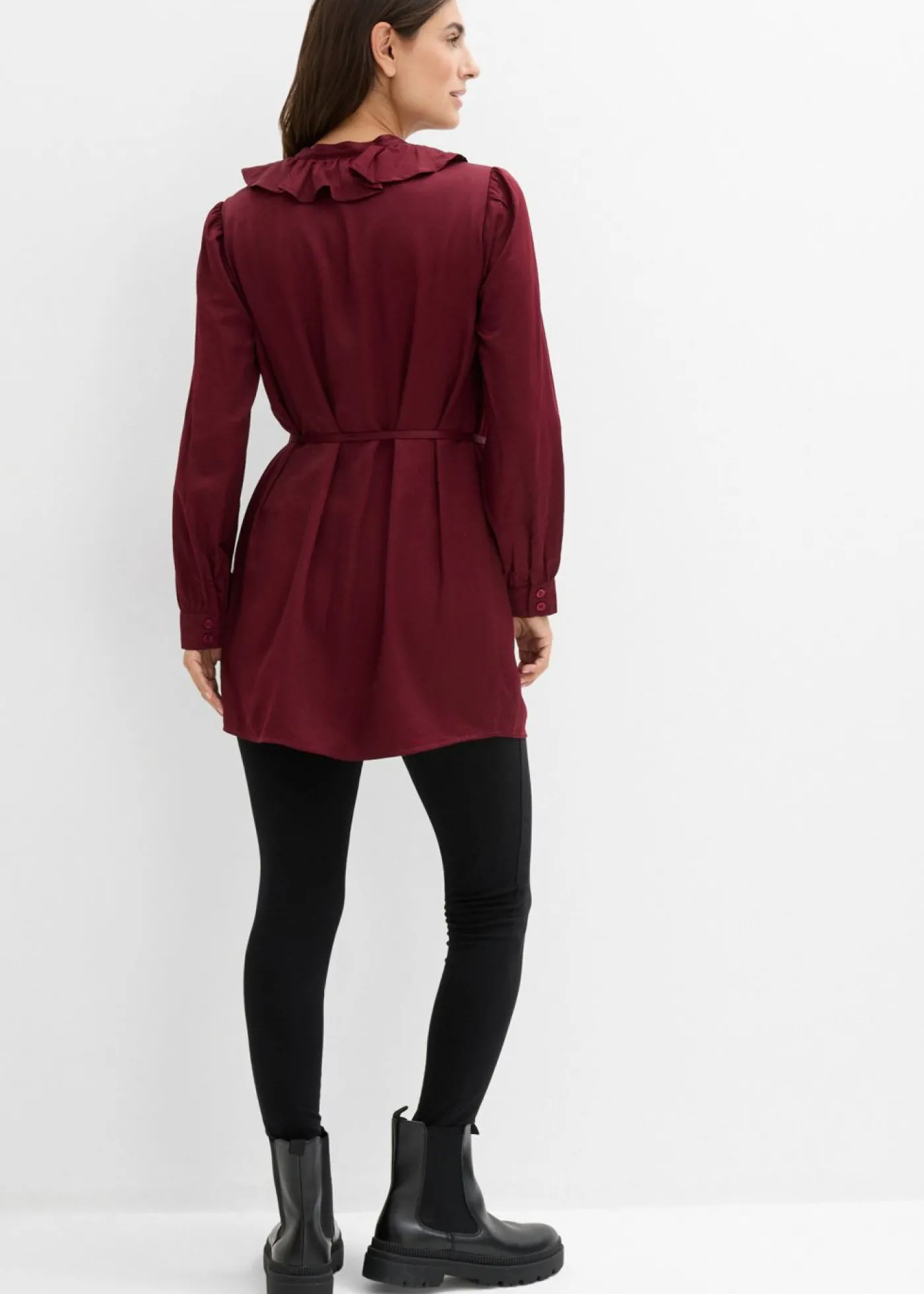 bonprix bonprix Blusa premamá de satén fluido mora oscuro Clearance
