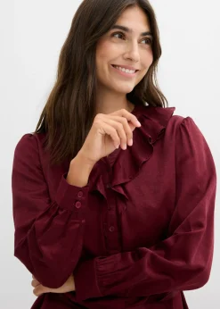 bonprix bonprix Blusa premamá de satén fluido mora oscuro Clearance
