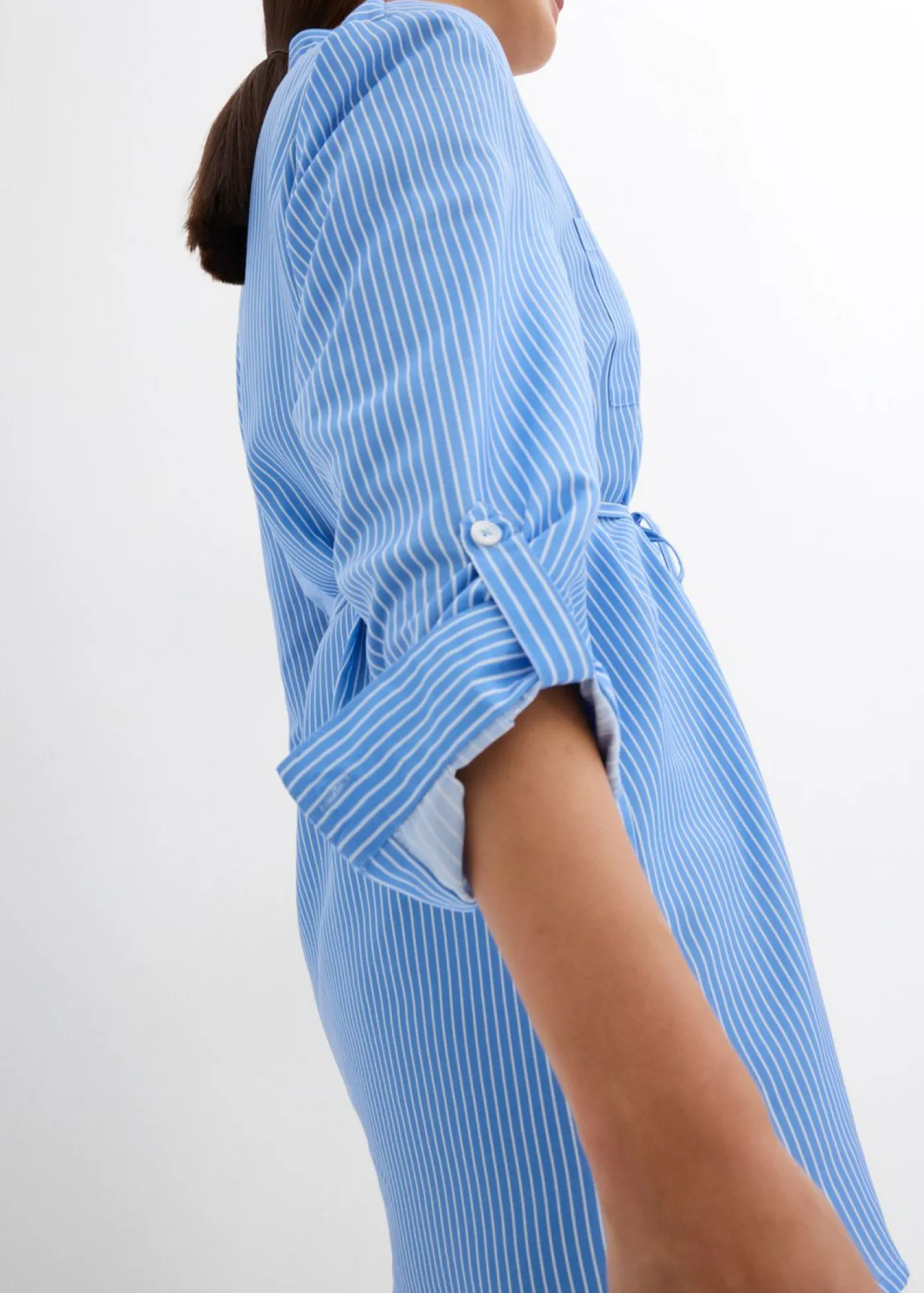 bonprix bonprix Blusa premamá/de lactancia de algodón Azul provenzal-blanco de rayas Outlet
