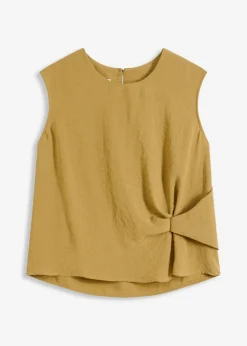bonprix bonprix Blusa sin mangas con nudos verde oliva mate Discount