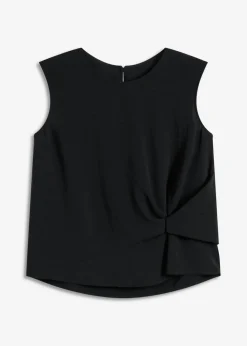 bonprix bonprix Blusa sin mangas con nudos Negro Clearance