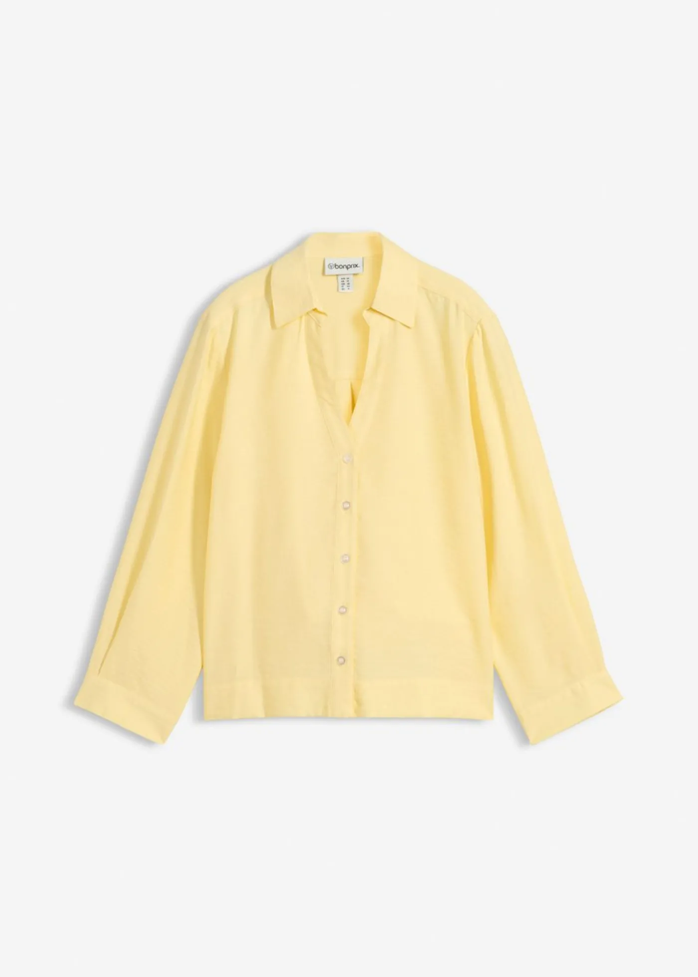 bonprix bonprix Blusa tipo boxy de mezcla de viscosa Amarillo claro Sale