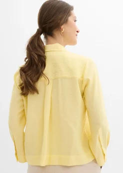bonprix bonprix Blusa tipo boxy de mezcla de viscosa Amarillo claro Sale