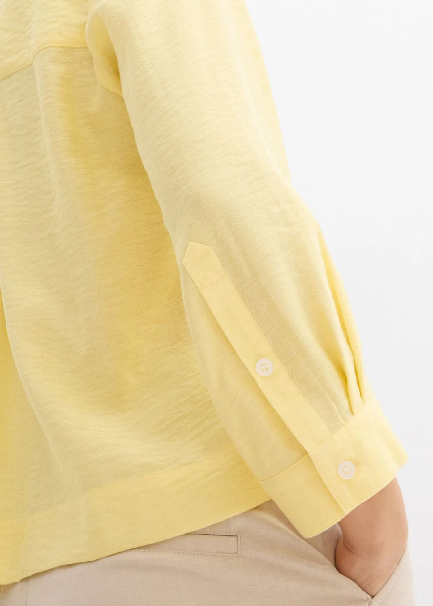 bonprix bonprix Blusa tipo boxy de mezcla de viscosa Amarillo claro Sale