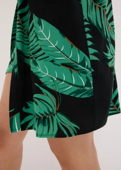 bonprix bonprix Blusa tipo kimono de viscosa fluida Negro Clearance