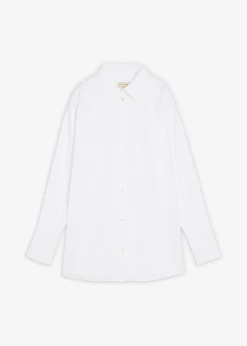 bonprix bonprix Blusa tipo Oxford de algodón orgánico Blanco