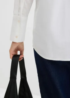 bonprix bonprix Blusa tipo Oxford de algodón orgánico Blanco