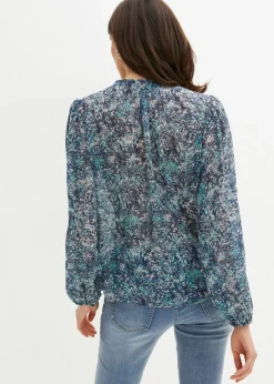 bonprix bonprix Blusa tipo túnica Azul Discount